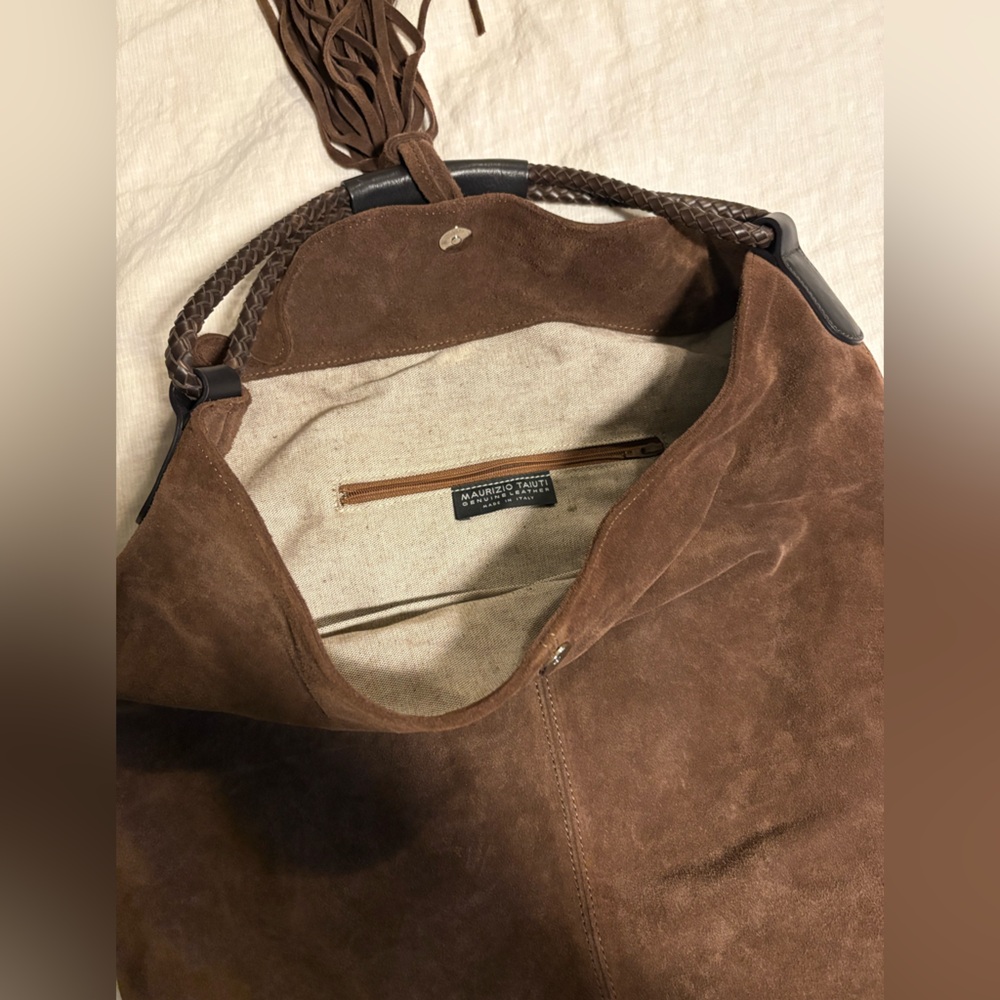 Maurizio Taiuti Brown suede Hobo Bag - Picture 6 of 8